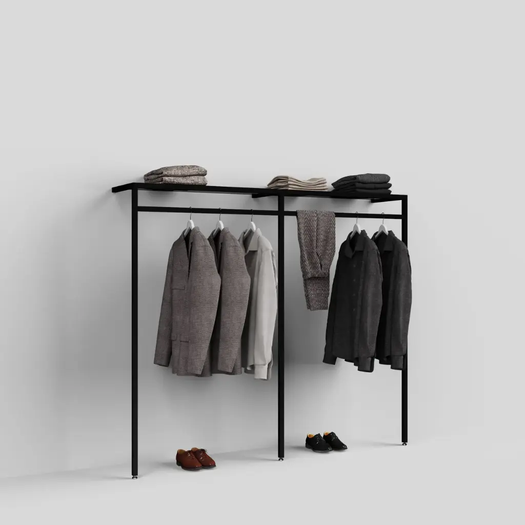 Clothing Rail Ontario, W203, Black
