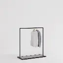 Clothing Rail Como black, W 120, 3 heights