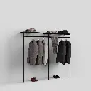 Clothing Rail Ontario, W203, Black